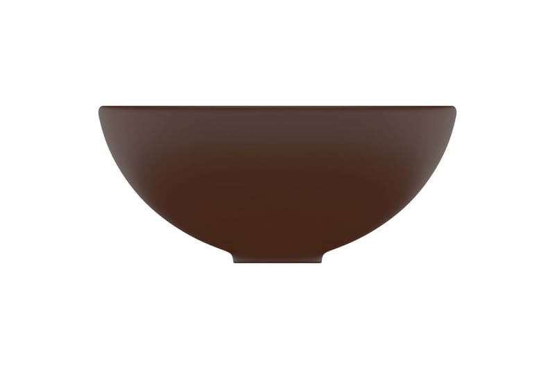 Luksuriøs Håndvask 32,5x14 cm Rund Keramisk Mat Mørkebrun - Hus & renovering - Køkken & bad - Badeværelse - Håndvaske - Lille håndvask