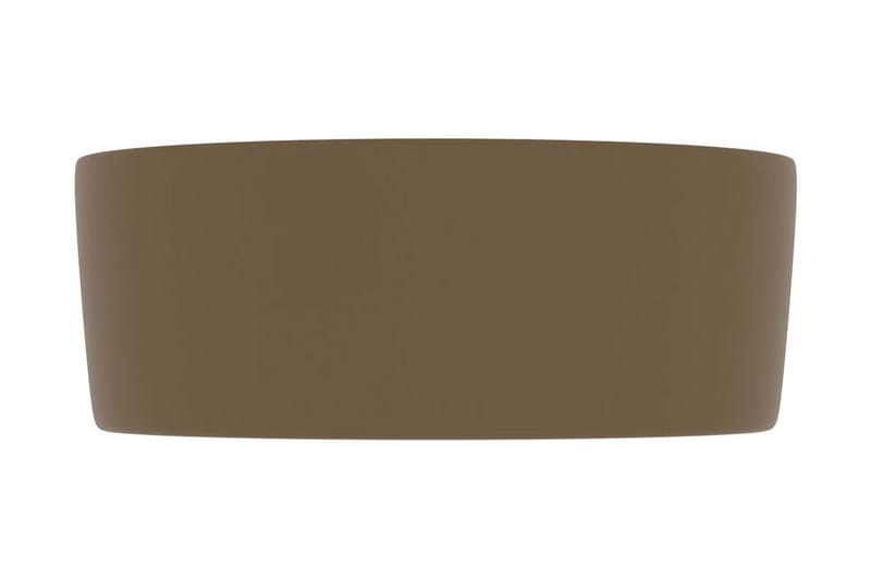 Luksuriøs Håndvask 40x15 cm Rund Keramik Mat Cremefarvet - Hus & renovering - Køkken & bad - Badeværelse - Håndvaske - Lille håndvask