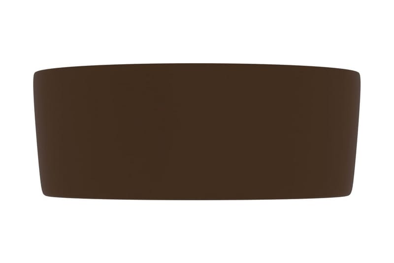 Luksuriøs Håndvask 40x15 cm Rund Keramik Mat Mørkebrun - Hus & renovering - Køkken & bad - Badeværelse - Håndvaske - Lille håndvask