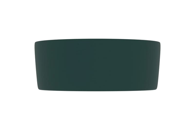 Luksuriøs Håndvask 40x15 cm Rund Keramik Mat Mørkegrøn - Hus & renovering - Køkken & bad - Badeværelse - Håndvaske - Lille håndvask