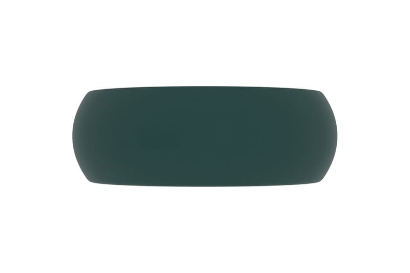 Luksuriøs Håndvask 40x15 cm Rund Keramik Mat Mørkegrøn - Hus & renovering - Køkken & bad - Badeværelse - Håndvaske - Lille håndvask
