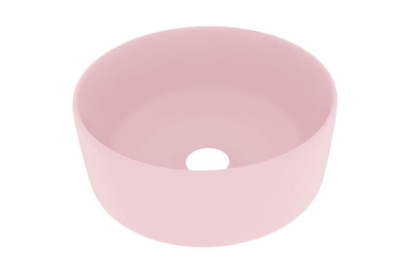 Luksuriøs Håndvask 40x15 cm Rund Keramisk Mat Pink - Hus & renovering - Køkken & bad - Badeværelse - Håndvaske - Lille håndvask