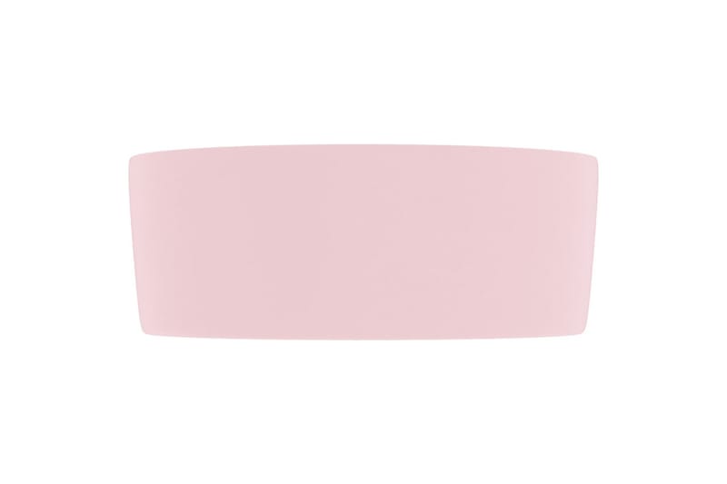 Luksuriøs Håndvask 40x15 cm Rund Keramisk Mat Pink - Lille håndvask