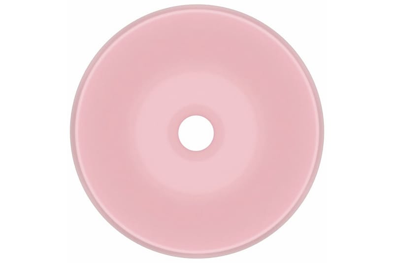 Luksuriøs Håndvask 40x15 cm Rund Keramisk Mat Pink - Hus & renovering - Køkken & bad - Badeværelse - Håndvaske - Lille håndvask