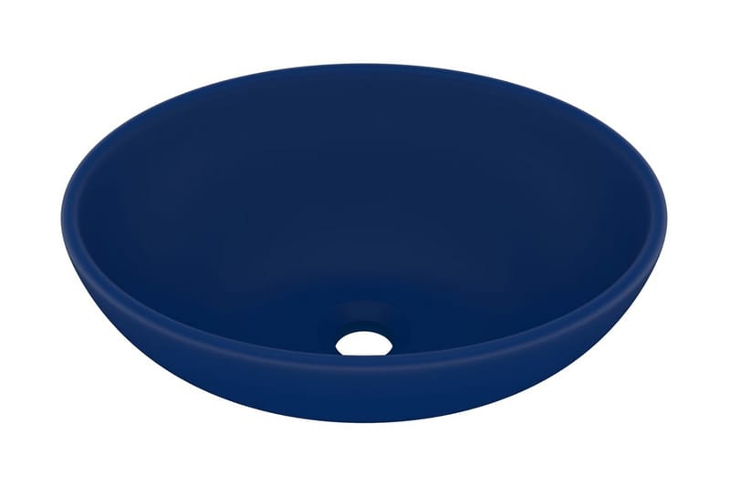 Luksuriøs Håndvask 40x33 cm Keramisk Oval Mat Mørkeblå - Lille håndvask