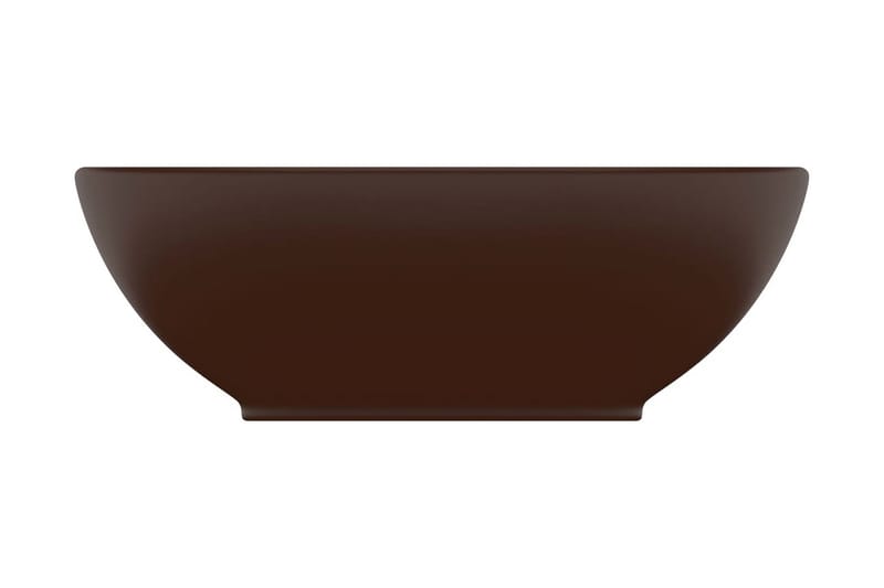 Luksuriøs Håndvask 40x33 cm Keramisk Oval Mat Mørkebrun - Hus & renovering - Køkken & bad - Badeværelse - Håndvaske - Lille håndvask
