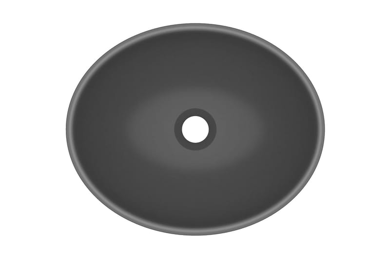 Luksuriøs Håndvask 40x33 cm Keramisk Oval Mat Mørkegrå - Hus & renovering - Køkken & bad - Badeværelse - Håndvaske - Lille håndvask