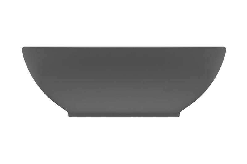 Luksuriøs Håndvask 40x33 cm Keramisk Oval Mat Mørkegrå - Hus & renovering - Køkken & bad - Badeværelse - Håndvaske - Lille håndvask