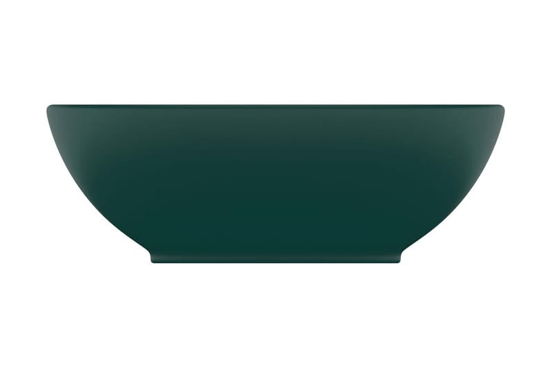 Luksuriøs Håndvask 40x33 cm Keramisk Oval Mat Mørkegrøn - Hus & renovering - Køkken & bad - Badeværelse - Håndvaske - Lille håndvask