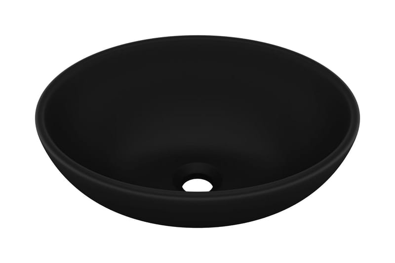 Luksuriøs Håndvask 40x33 cm Keramisk Oval Mat Sort - Hus & renovering - Køkken & bad - Badeværelse - Håndvaske - Lille håndvask