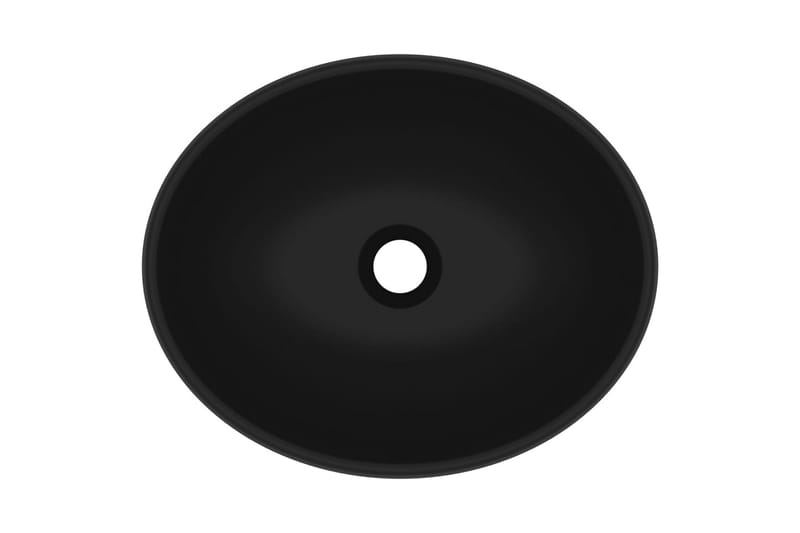 Luksuriøs Håndvask 40x33 cm Keramisk Oval Mat Sort - Hus & renovering - Køkken & bad - Badeværelse - Håndvaske - Lille håndvask