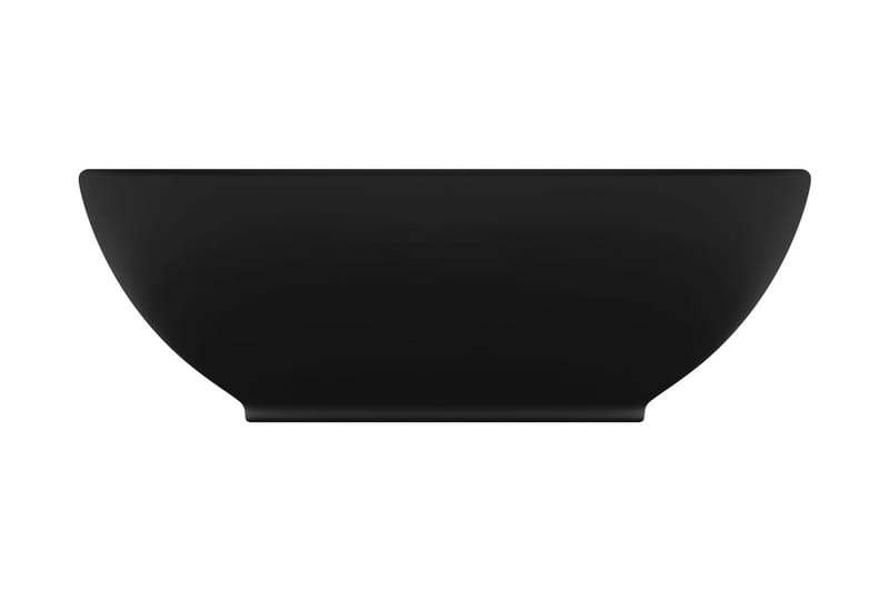 Luksuriøs Håndvask 40x33 cm Keramisk Oval Mat Sort - Hus & renovering - Køkken & bad - Badeværelse - Håndvaske - Lille håndvask