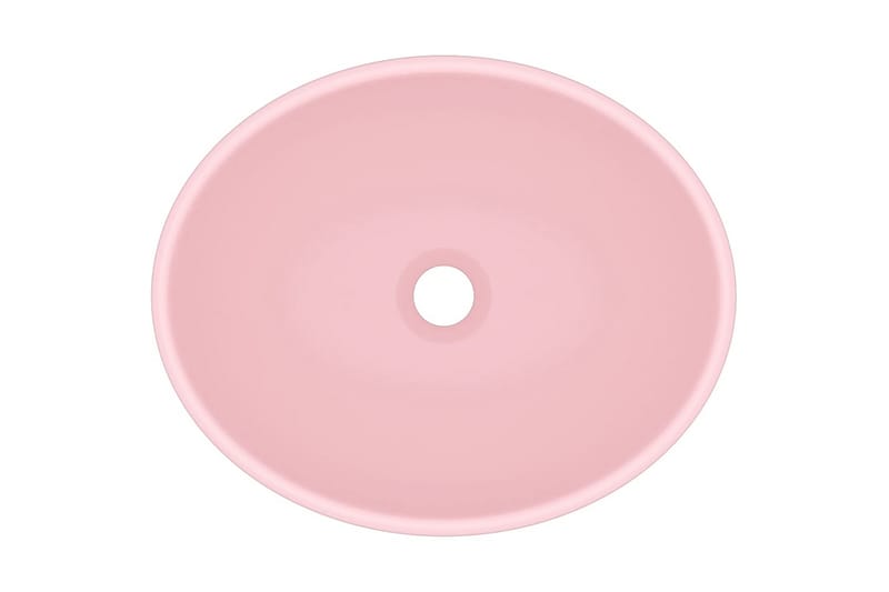 Luksuriøs Håndvask 40x33 cm Keramisk Oval Mat Pink - Hus & renovering - Køkken & bad - Badeværelse - Håndvaske - Lille håndvask
