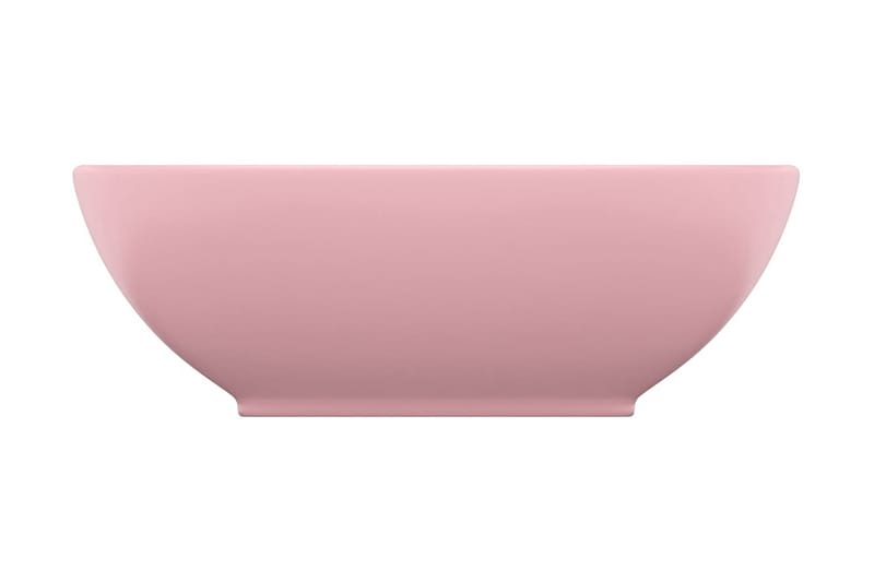 Luksuriøs Håndvask 40x33 cm Keramisk Oval Mat Pink - Lille håndvask