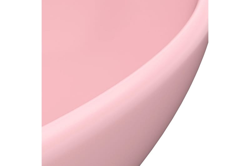 Luksuriøs Håndvask 40x33 cm Keramisk Oval Mat Pink - Hus & renovering - Køkken & bad - Badeværelse - Håndvaske - Lille håndvask