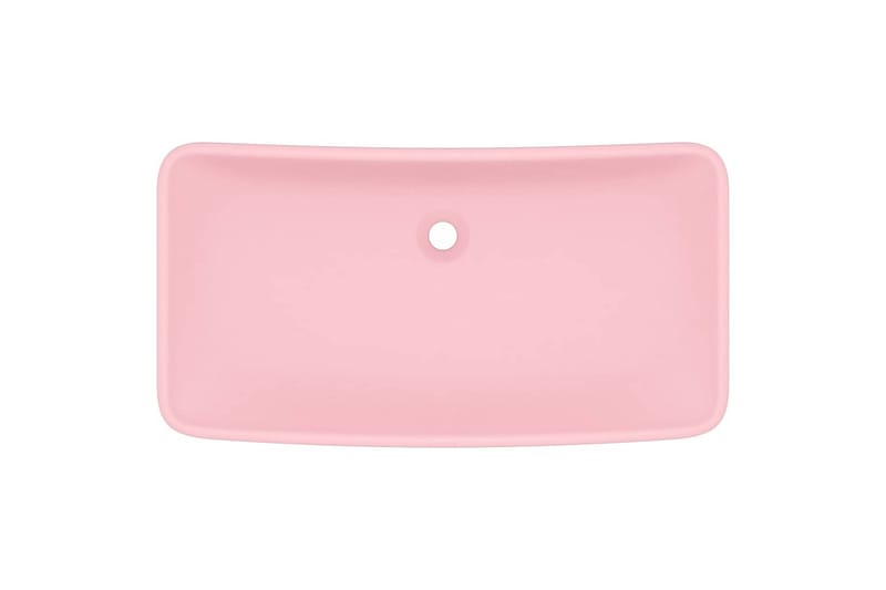 Luksuriøs Håndvask 71x38 cm Rektangulær Keramik Mat Lyserød - Hus & renovering - Køkken & bad - Badeværelse - Håndvaske - Lille håndvask