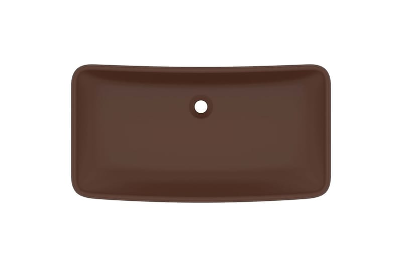 Luksuriøs Håndvask 71x38cm Rektangulær Keramik Mat Mørkebrun - Hus & renovering - Køkken & bad - Badeværelse - Håndvaske - Lille håndvask