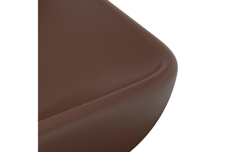 Luksuriøs Håndvask 71x38cm Rektangulær Keramik Mat Mørkebrun - Hus & renovering - Køkken & bad - Badeværelse - Håndvaske - Lille håndvask