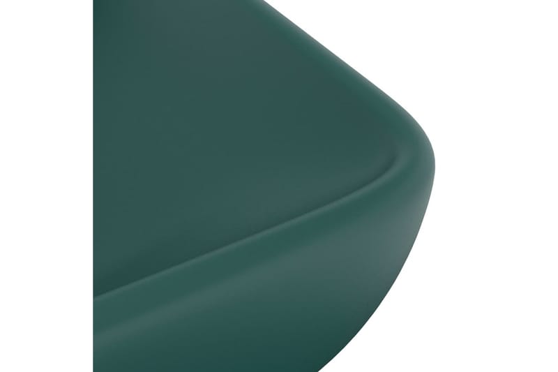 Luksuriøs Håndvask 71x38cm Rektangulær Keramik Mat Mørkegrøn - Hus & renovering - Køkken & bad - Badeværelse - Håndvaske - Lille håndvask