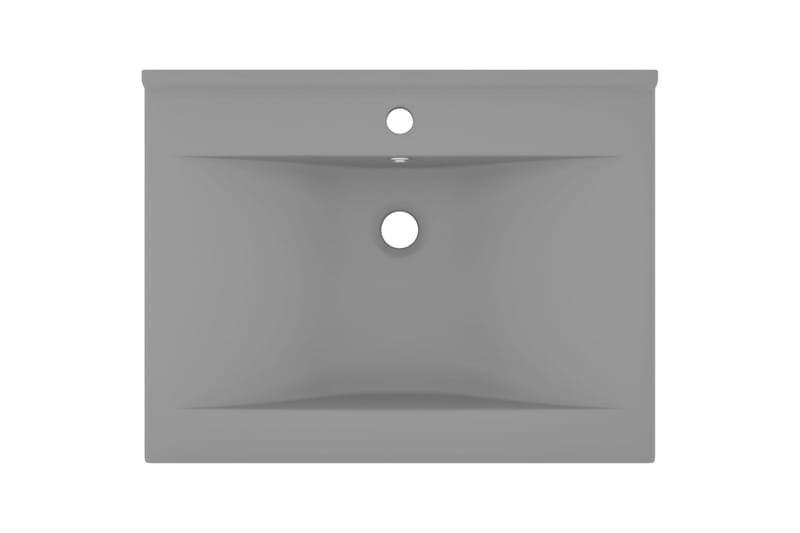 Luksuriøs Håndvask M. Vandhanehul 60x46 cm Keramik Lysegrå - Hus & renovering - Køkken & bad - Badeværelse - Håndvaske - Lille håndvask