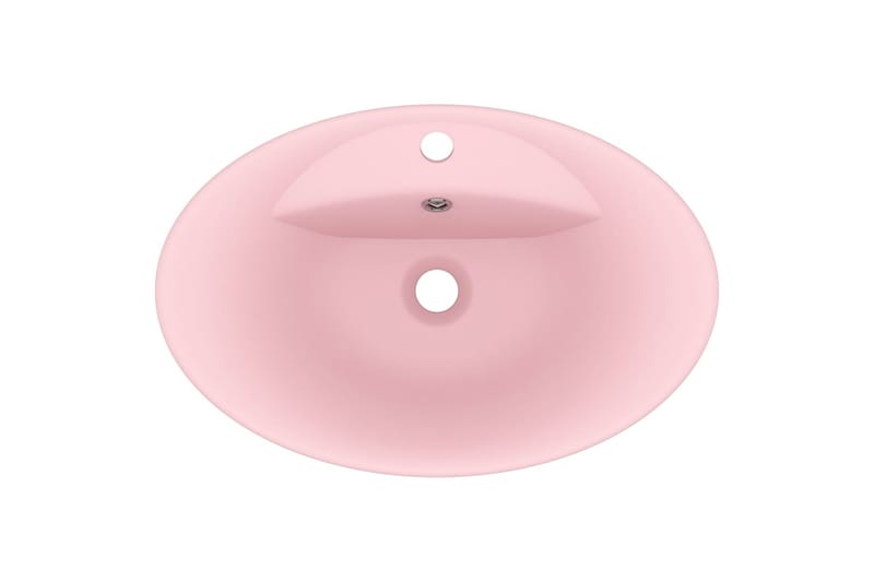 Luksuriøs Håndvask Med Overløb 58,5x39 cm Keramik Oval Pink - Hus & renovering - Køkken & bad - Badeværelse - Håndvaske - Lille håndvask