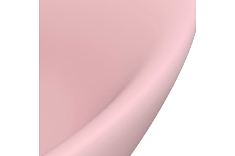 Luksuriøs Håndvask Med Overløb 58,5x39 cm Keramik Oval Pink - Hus & renovering - Køkken & bad - Badeværelse - Håndvaske - Lille håndvask