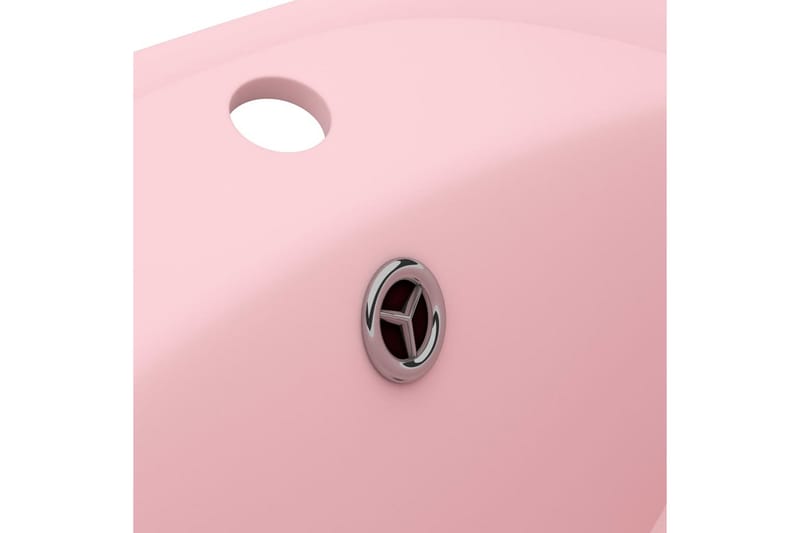 Luksuriøs Håndvask Med Overløb 58,5x39 cm Keramik Oval Pink - Lille håndvask