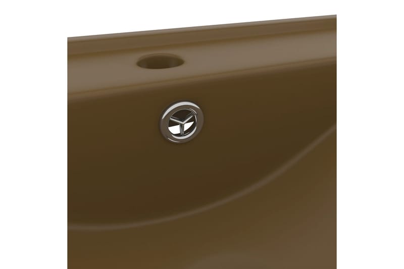 Luksuriøs Håndvask Med Vandhanehul 60x46 cm Keramisk Creme - Lille håndvask