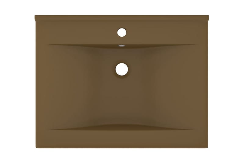 Luksuriøs Håndvask Med Vandhanehul 60x46 cm Keramisk Creme - Hus & renovering - Køkken & bad - Badeværelse - Håndvaske - Lille håndvask