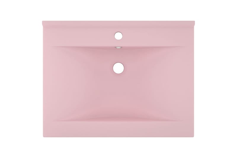 Luksuriøs Håndvask Med Vandhanehul 60x46cm Keramisk Mat Pink - Hus & renovering - Køkken & bad - Badeværelse - Håndvaske - Lille håndvask