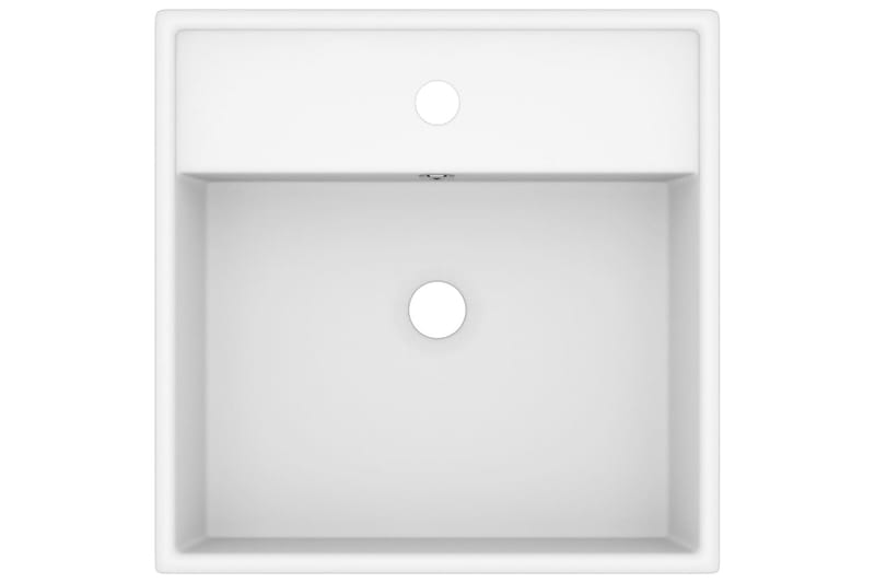 Luksuriøs Håndvask Overløb 41x41 cm Keramik Firkantet Hvid - Hus & renovering - Køkken & bad - Badeværelse - Håndvaske - Lille håndvask
