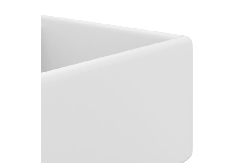 Luksuriøs Håndvask Overløb 41x41 cm Keramik Firkantet Hvid - Hus & renovering - Køkken & bad - Badeværelse - Håndvaske - Lille håndvask