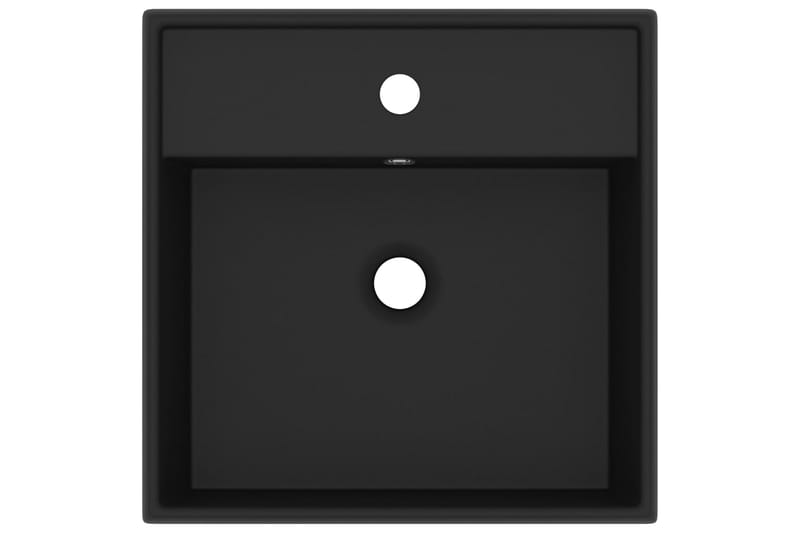 Luksuriøs Håndvask Overløb 41x41 cm Keramik Firkantet Sort - Hus & renovering - Køkken & bad - Badeværelse - Håndvaske - Lille håndvask
