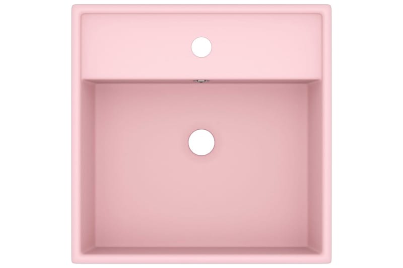 Luksuriøs Håndvask Overløb 41x41 cm Keramik Firkantet Pink - Hus & renovering - Køkken & bad - Badeværelse - Håndvaske - Lille håndvask