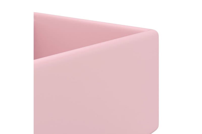 Luksuriøs Håndvask Overløb 41x41 cm Keramik Firkantet Pink - Hus & renovering - Køkken & bad - Badeværelse - Håndvaske - Lille håndvask