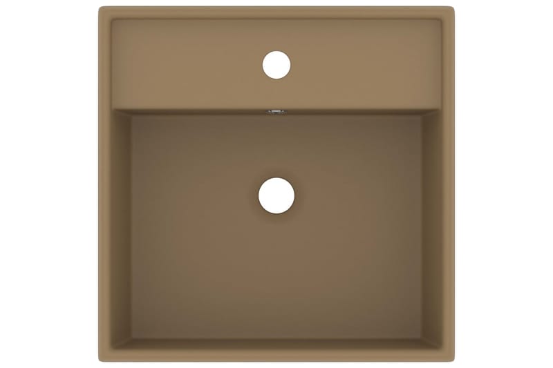 Luksuriøs Håndvask Overløb 41x41cm Keramik Firkantet Creme - Hus & renovering - Køkken & bad - Badeværelse - Håndvaske - Lille håndvask