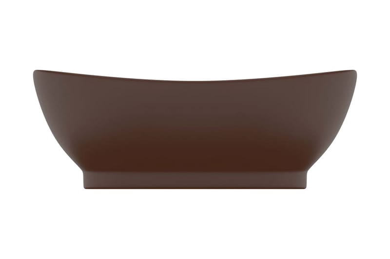 Luksuriøs Håndvask Overløb 58,5x39cm Keramisk Oval Mat Brun - Hus & renovering - Køkken & bad - Badeværelse - Håndvaske - Lille håndvask