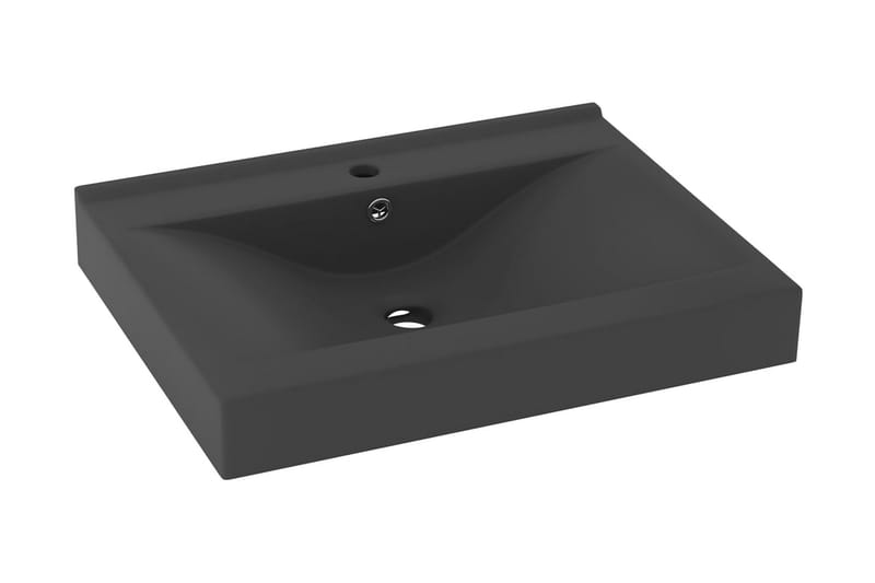 Luksuriøs Håndvask Vandhanehul 60x46 cm Keramik Mat Mørkegrå - Hus & renovering - Køkken & bad - Badeværelse - Håndvaske - Lille håndvask