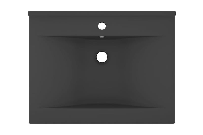 Luksuriøs Håndvask Vandhanehul 60x46 cm Keramik Mat Mørkegrå - Hus & renovering - Køkken & bad - Badeværelse - Håndvaske - Lille håndvask