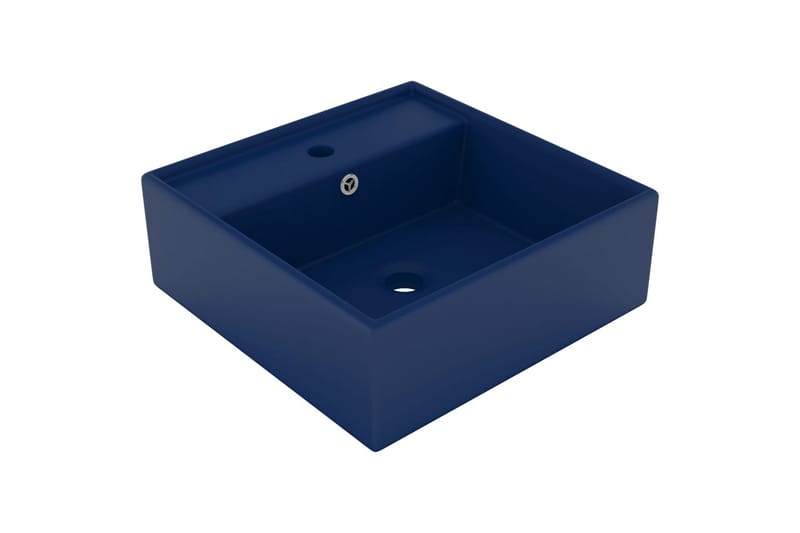 Luksus Håndvask Overløb 41x41cm Keramik Firkantet Mørkeblå - Hus & renovering - Køkken & bad - Badeværelse - Håndvaske - Lille håndvask
