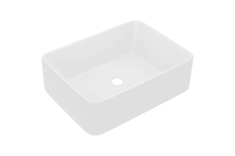 Luksushåndvask 41x30x12 cm Keramik Mat Hvid - Lille håndvask