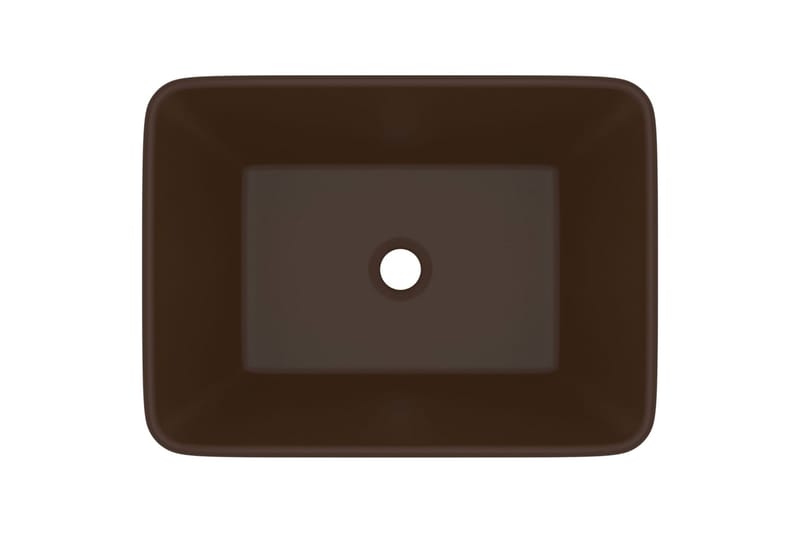 Luksushåndvask 41x30x12 cm Keramik Mat Mørkebrun - Hus & renovering - Køkken & bad - Badeværelse - Håndvaske - Lille håndvask