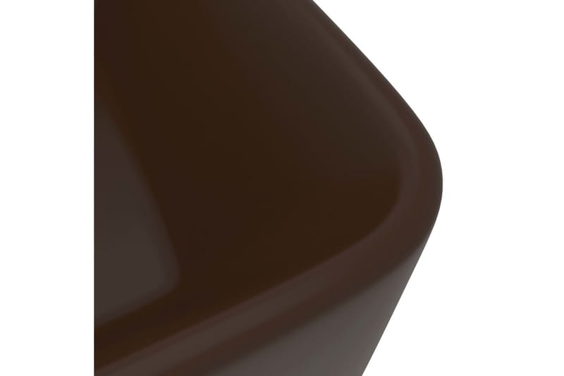 Luksushåndvask 41x30x12 cm Keramik Mat Mørkebrun - Lille håndvask