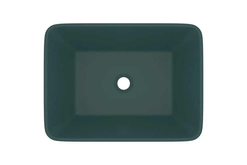 Luksushåndvask 41x30x12 cm Keramik Mat Mørkegrøn - Hus & renovering - Køkken & bad - Badeværelse - Håndvaske - Lille håndvask