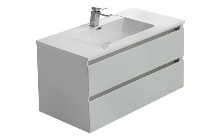 Skab med LED og Bassin- Karin - 100cm - Lille håndvask