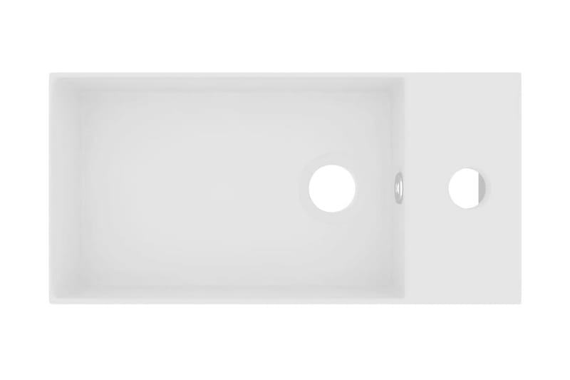 Væghængt Håndvask Med Overløb Til Badeværelse Keramisk Hvid - Hus & renovering - Køkken & bad - Badeværelse - Håndvaske - Lille håndvask