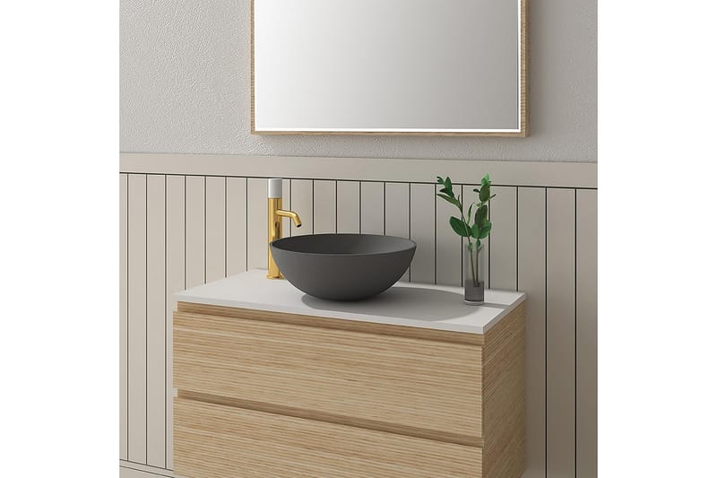 Vask Bathlife Gedigen - Grå - Lille håndvask