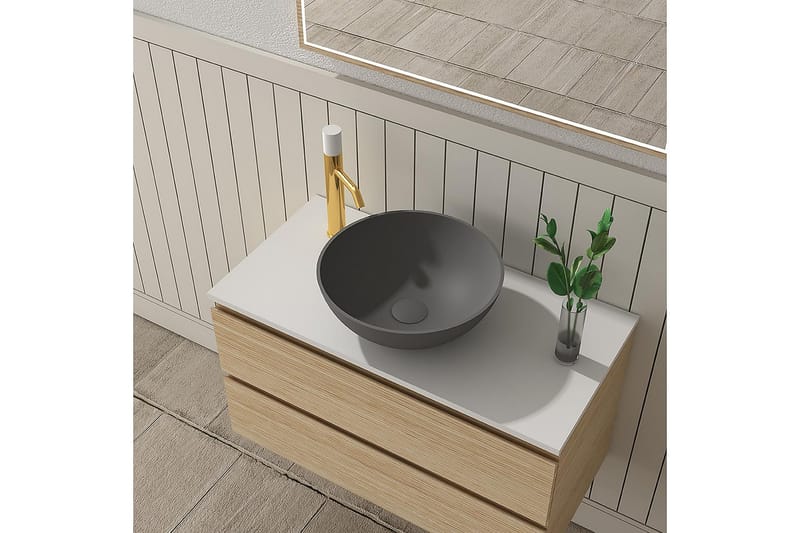 Vask Bathlife Gedigen - Grå - Lille håndvask