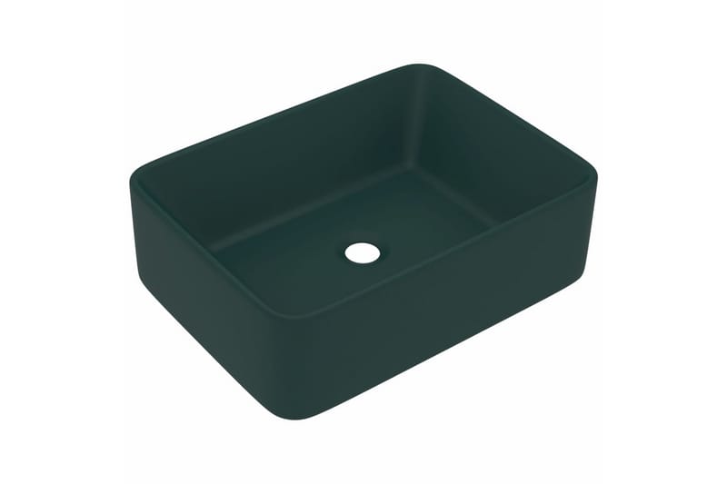 Luksushåndvask 41x30x12 cm Keramik Mat Mørkegrøn - Lille håndvask