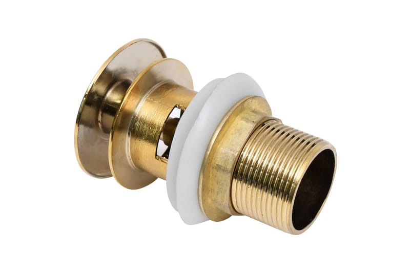 trykafløb uden overløbsfunktion 6,4x6,4x9,1 cm guldfarvet - Guld - Hus & renovering - Køkken & bad - Badeværelse - Håndvaske - Bundventil håndvask